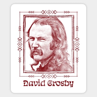 David Crosby //  Retro Faded Style Fan Design Magnet